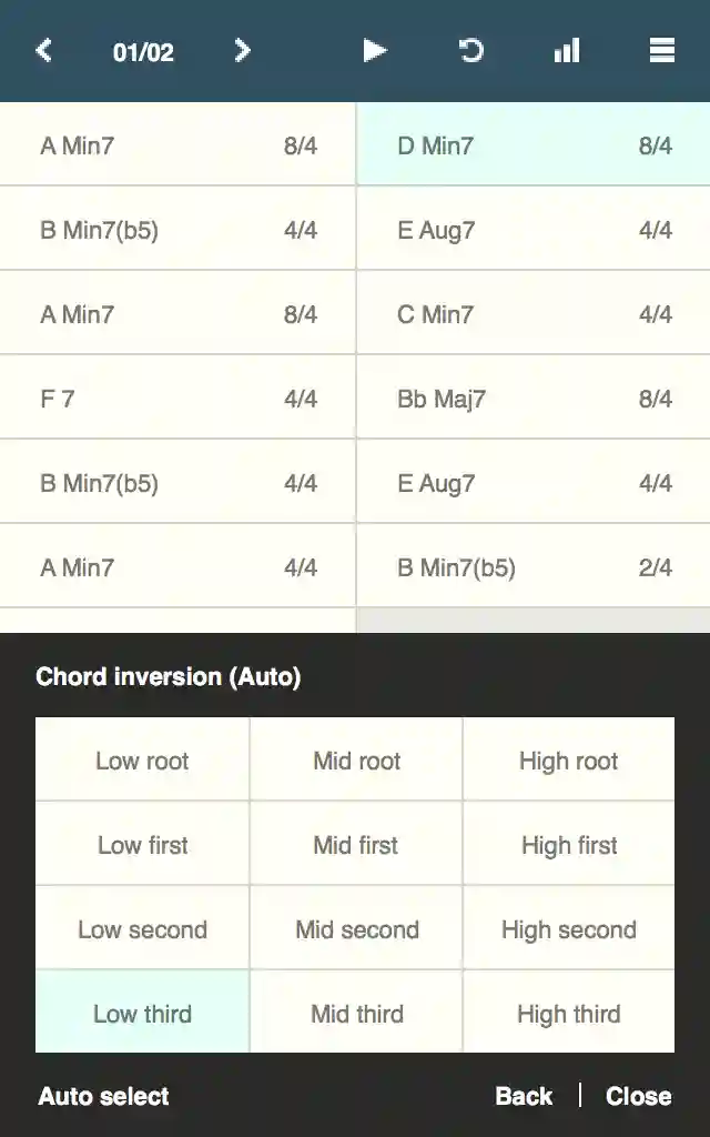 Screenshot - Inversion selector